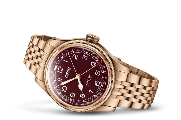 Oris Oris Big Crown Bronze Pointer Date 01 754 7741 3168-07 8 20 01 , наручные мужские часы фото под углом